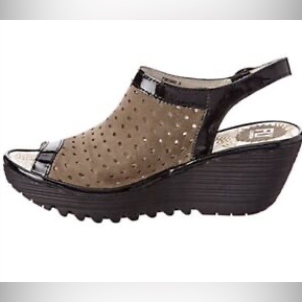 FLY London Tan Leather Sandals